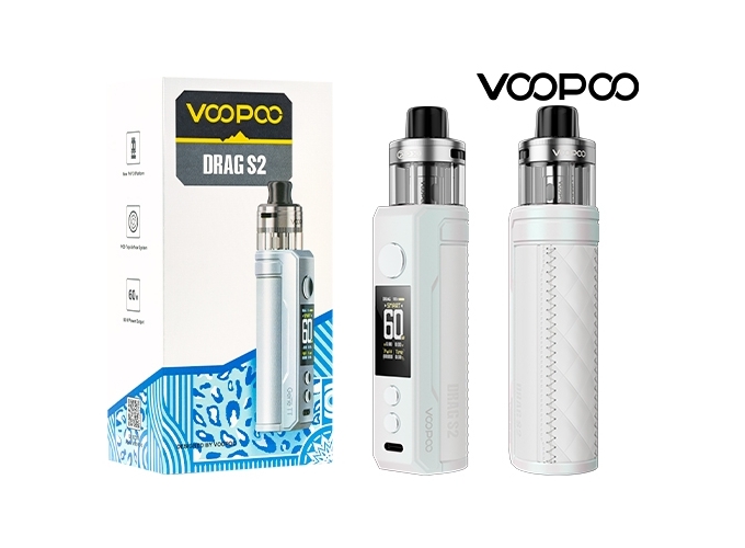 KIT DRAG S2 VOOPOO PEARL WHITE (ACCU PROPRIETAIRE)