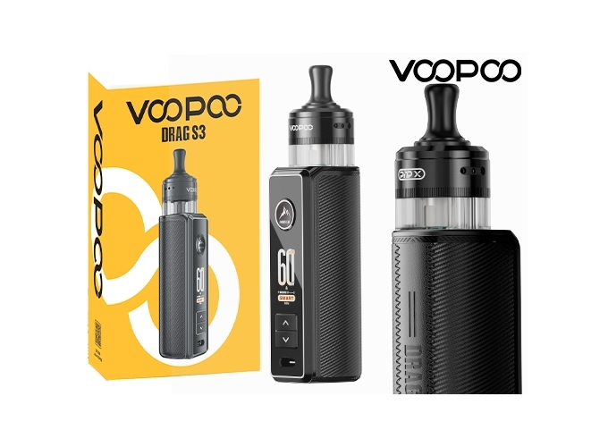 KIT DRAG S3 VOOPOO BLACK (ACCU PROPRIETAIRE)
