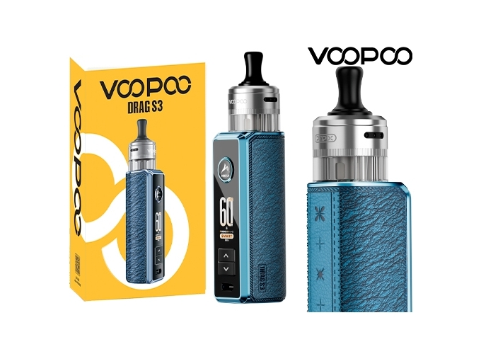 KIT DRAG S3 VOOPOO BLUE (ACCU PROPRIETAIRE)