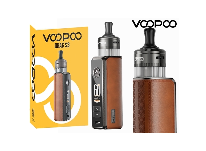 KIT DRAG S3 VOOPOO BROWN (ACCU PROPRIETAIRE)