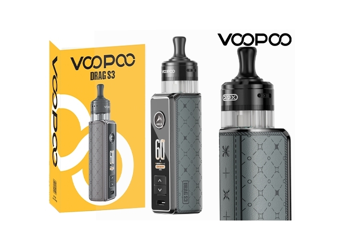 KIT DRAG S3 VOOPOO METAL GRAY (ACCU PROPRIETAIRE)