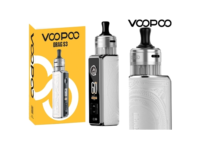 KIT DRAG S3 VOOPOO WHITE (ACCU PROPRIETAIRE)