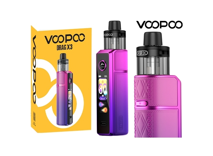 KIT DRAG X3 VOOPOO AURORA PURPLE (SANS ACCUS)