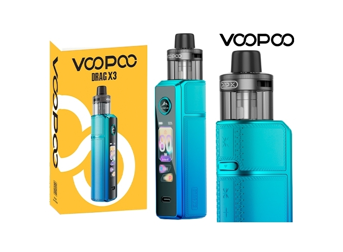 KIT DRAG X3 VOOPOO BLUE (SANS ACCUS)