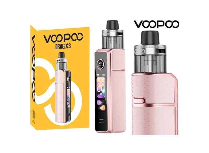 KIT DRAG X3 VOOPOO GLOW PINK (SANS ACCUS)