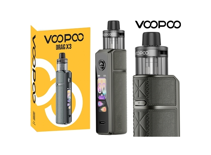 KIT DRAG X3 VOOPOO METAL GRAY (SANS ACCUS)