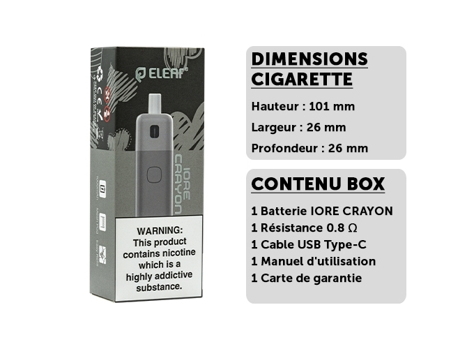 KIT ELEAF IORE CRAYON  GRISE