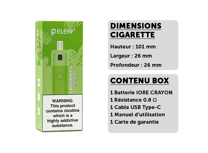 KIT ELEAF IORE CRAYON  VERTE