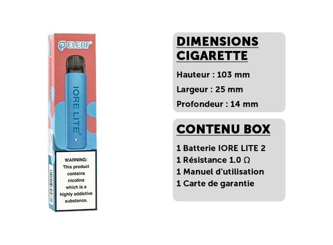 KIT ELEAF IORE LITE 2 BLEUE