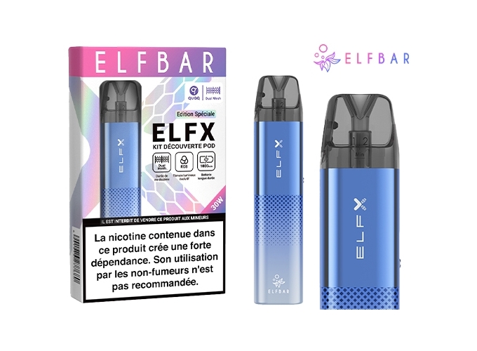KIT ELFX ELFBAR BLEU 1000 mha