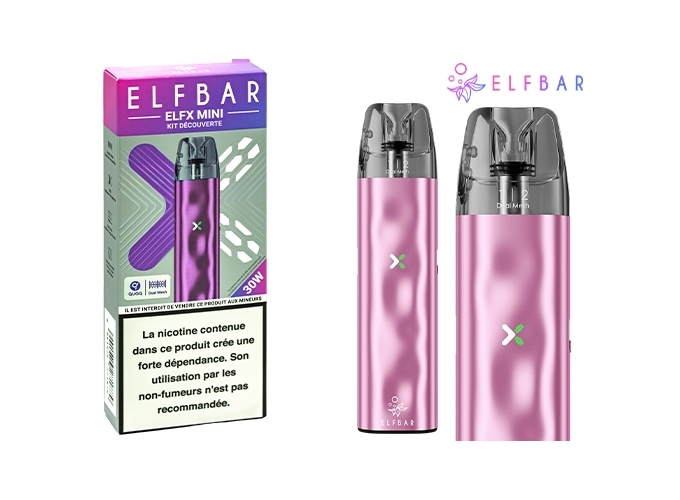 KIT ELFX MINI ELFBAR PINK 1000 mha