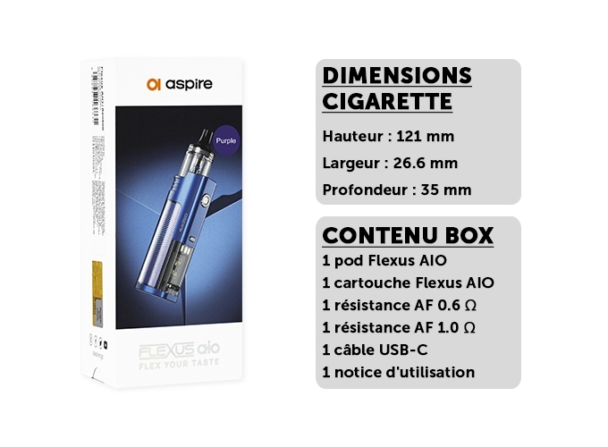 KIT FLEXUS AIO ASPIRE VIOLET