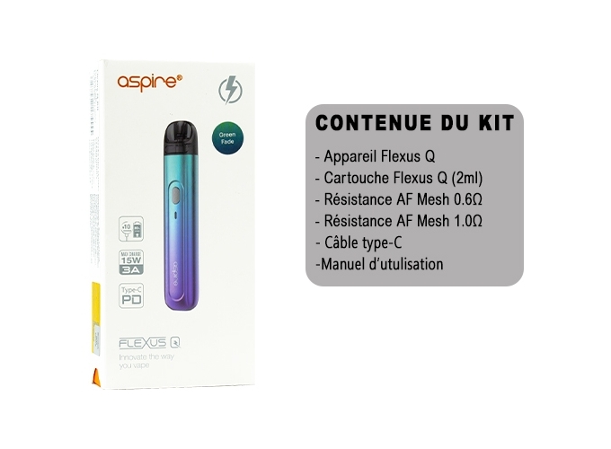 KIT FLEXUS Q CHROME GREEN FADE