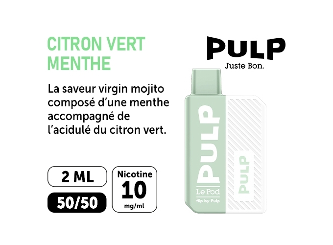 KIT FLIP BY PULP CITRON VERT MENTHE  10 MG ML