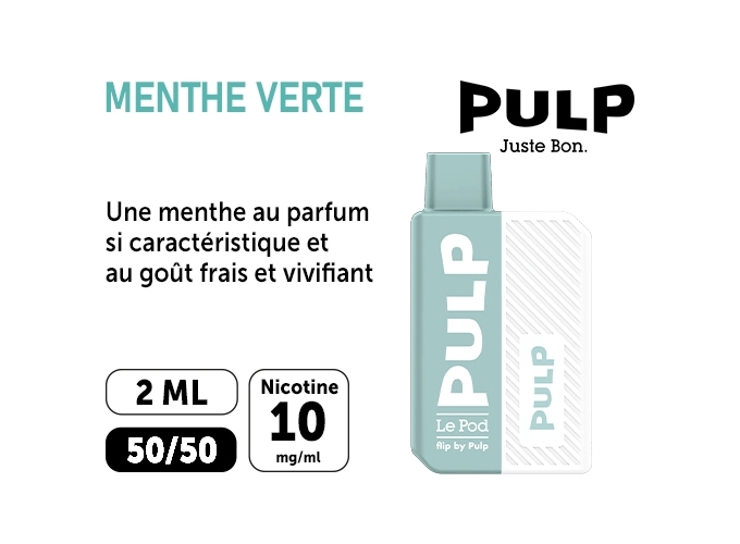 KIT FLIP BY PULP MENTHE VERTE   10 MG ML