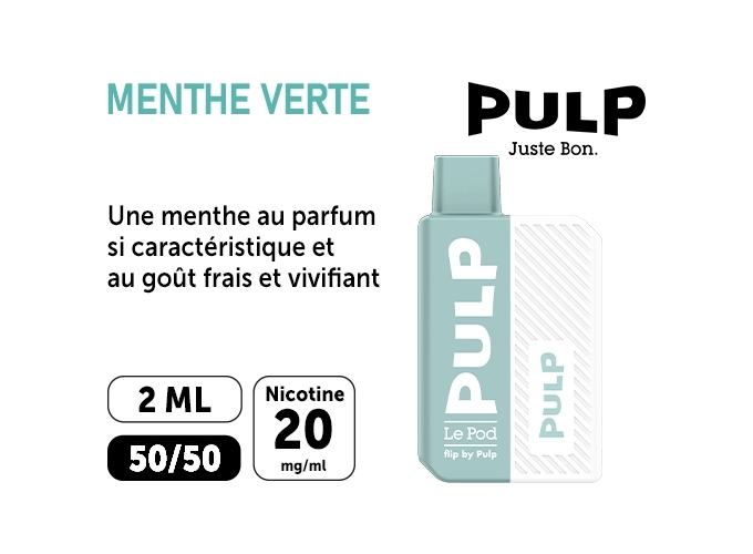 KIT FLIP BY PULP MENTHE VERTE   20 MG ML
