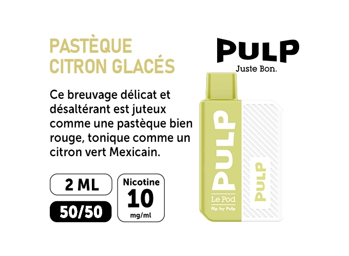 KIT FLIP BY PULP PASTEQUE CITRON GLACÉE  10 MG ML
