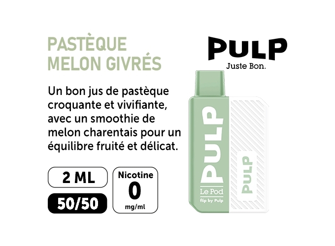 KIT FLIP BY PULP PASTEQUE MELON GIVRÉ  00 MG ML