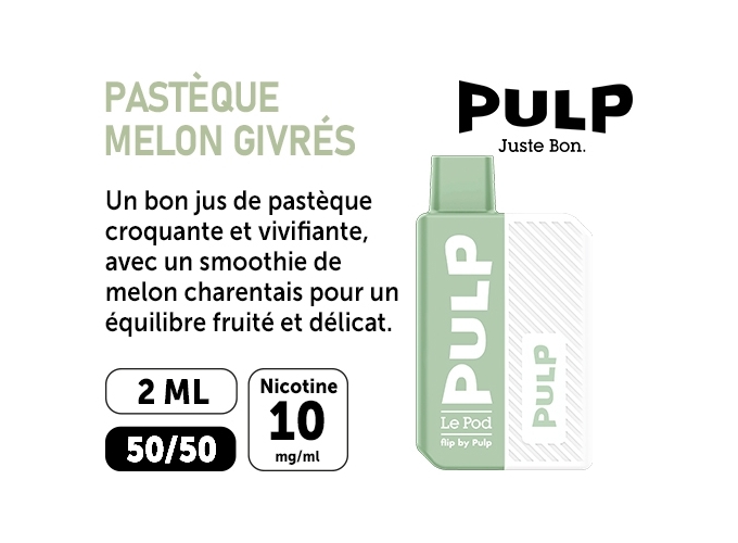 KIT FLIP BY PULP PASTEQUE MELON GIVRÉ  10 MG ML