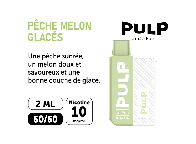 KIT FLIP BY PULP PECHE MELON GLACÉS  10 MG ML