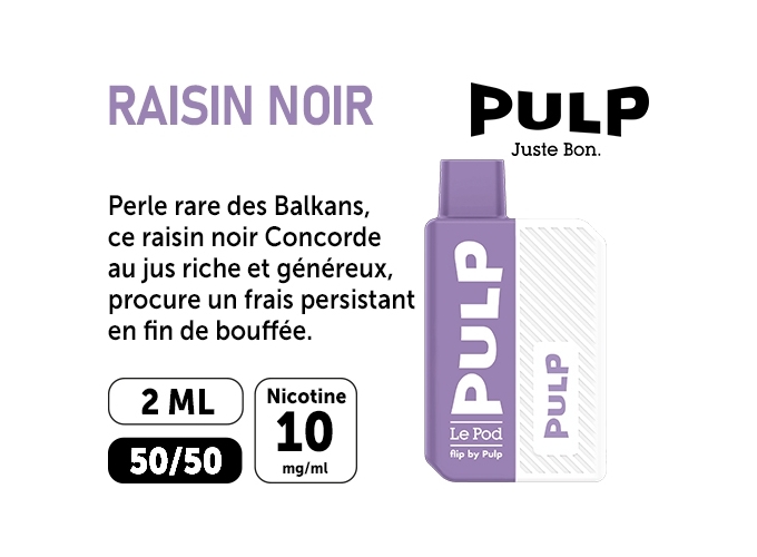 KIT FLIP BY PULP RAISIN NOIR   10 MG ML