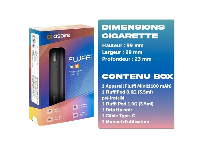 KIT FLUFFI MINI NOIRE1100 mha