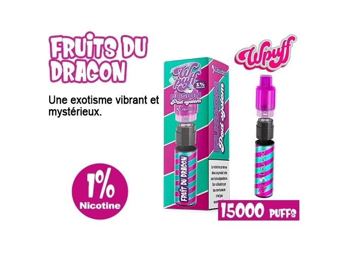 KIT FUSION  BATTERIE POD FRUIT DU DRAGON   1% (10)