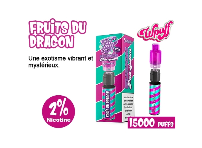 KIT FUSION  BATTERIE POD FRUIT DU DRAGON  2% (10)