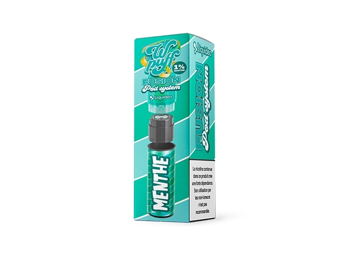 KIT FUSION  BATTERIE POD MENTHE  1% (10)