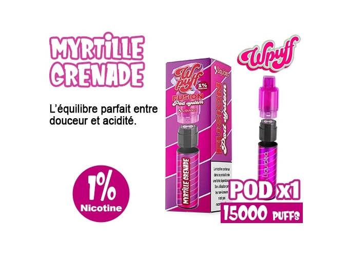 KIT FUSION  BATTERIE POD MYRTILLE GRENADE  1% (10)