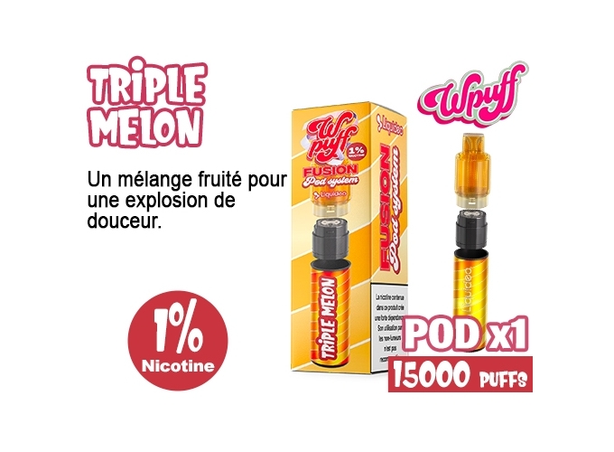 KIT FUSION  BATTERIE POD TRIPLE MELON  1% (10)