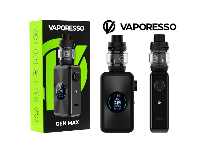 KIT GEN MAX VAPORESSO BLACK (ACCUS NON FOURNIS)
