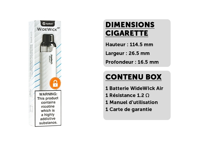 KIT JOYTECH WIDE WICK AIR BLANCHE