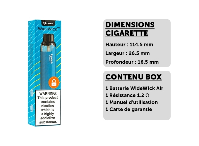 KIT JOYTECH WIDE WICK AIR BLEU