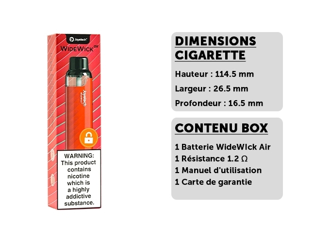 KIT JOYTECH WIDE WICK AIR ROUGE