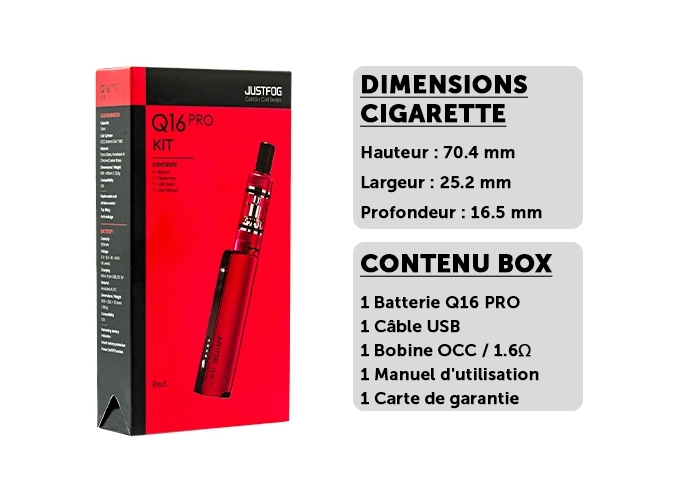 KIT JUSTFOG Q16 PRO ROUGE (1)