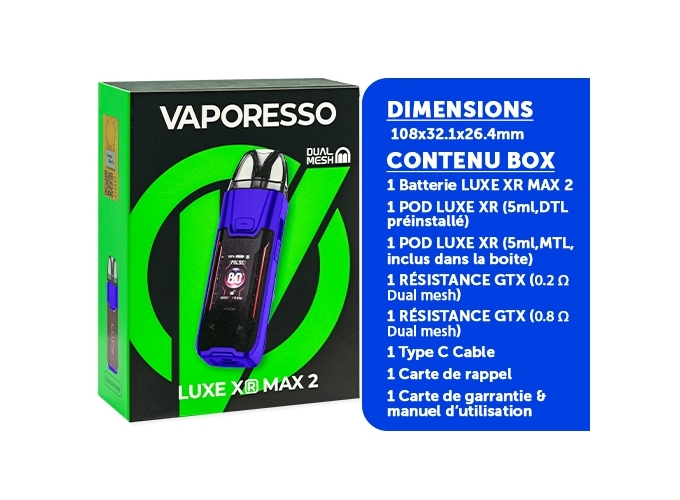 KIT LUXE XR MAX 2 3200 mah BLUE
