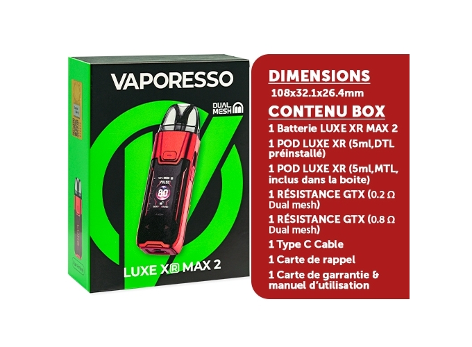 KIT LUXE XR MAX 2 3200 mah RED