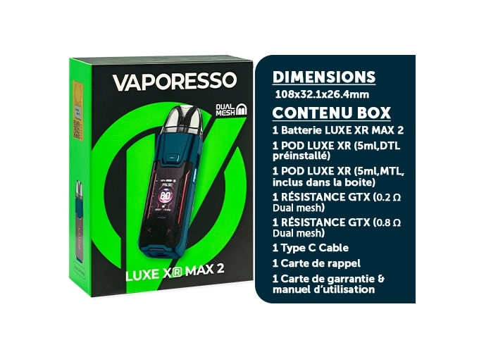 KIT LUXE XR MAX 2 3200 mah STORM BLUE