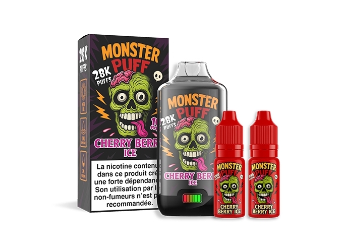 KIT MONSTER 28K CERISE FRUITS ROUGES ICE 10 MG