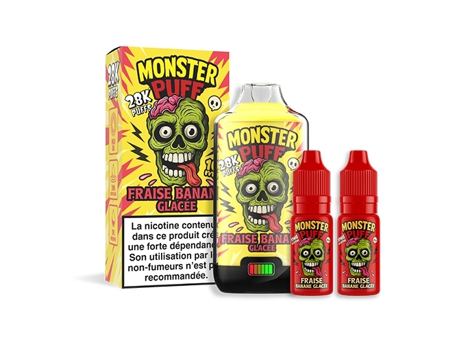 KIT MONSTER 28K FRAISE BANANE ICE 10 MG