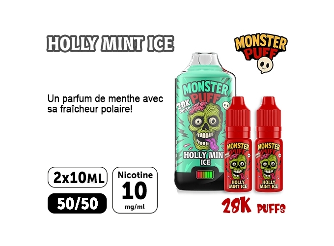 KIT MONSTER 28K HOLLY MINT ICE 10 MG