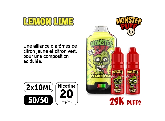 KIT MONSTER 28K LEMON LIME 20 MG
