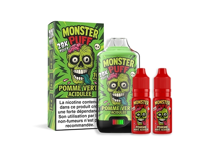 KIT MONSTER 28K POMME VERTE ACIDULÉE 20 MG