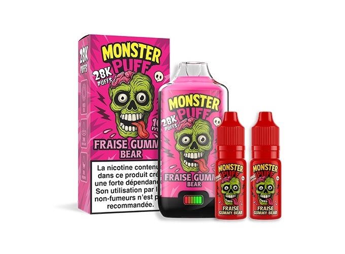 KIT MONSTER 28K STRAWBERRY GUMMY BEAR 10 MG