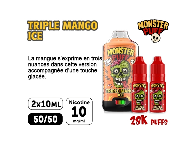 KIT MONSTER 28K TRIPLE MANGO ICE 10 MG