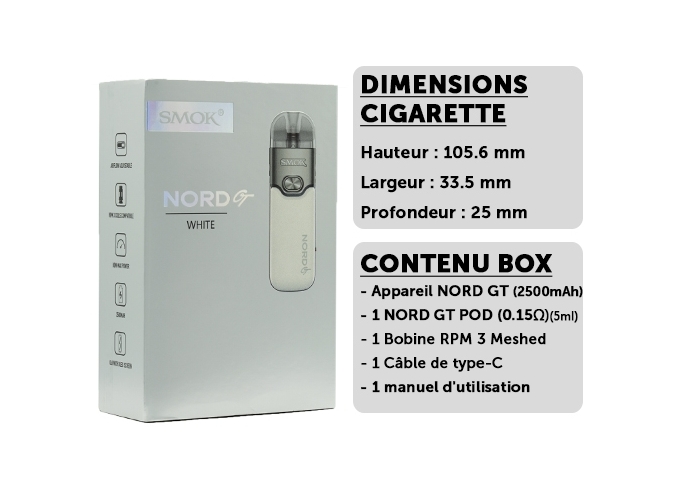 KIT NORD GT SMOKTECH BLANCHE