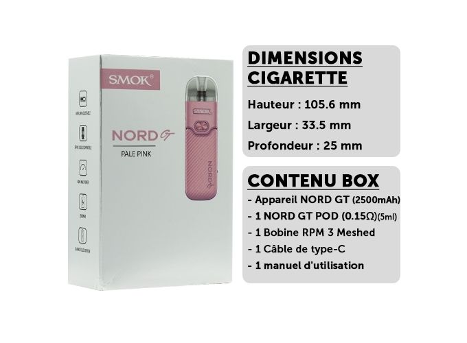 KIT NORD GT SMOKTECH ROSE