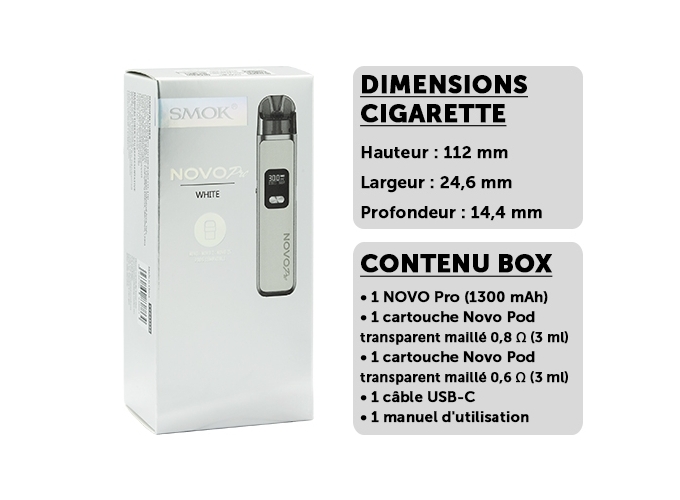 KIT NOVO PRO SMOKTECH BLANCHE