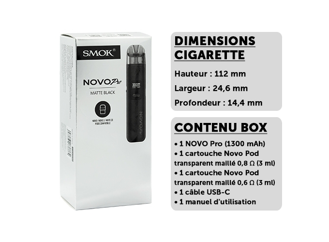 KIT NOVO PRO SMOKTECH NOIRE